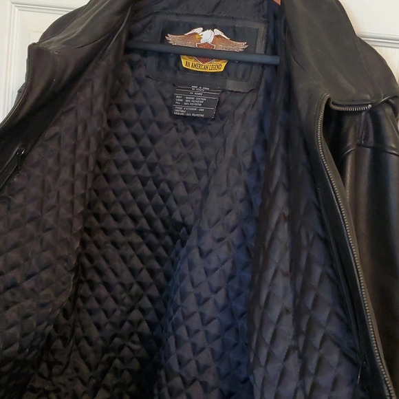 Harley Davidson Vintage Flame Ride Free Leather Jacket Size2XL RARE SIZE - Picture 12 of 17